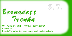 bernadett trenka business card